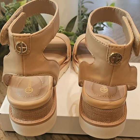 Tan Ankle Strap Sandals Size 7 NWT Giani Bernini - Picture 5 of 11